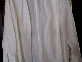 Freecycle M&S White Satin Stripe Cotton/Polyester/Elastane Blouse