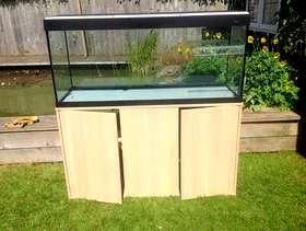 Freecycle Large fish tank on cupboard