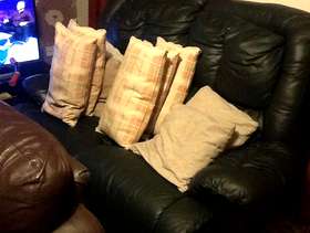 Freecycle Leather sofa recliner 2 seater and 2 single seater .