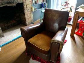 Freecycle Leather club chair