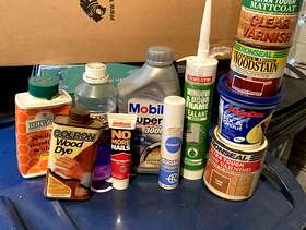 Freecycle DIY liquids - glues varnishes grouts etc
