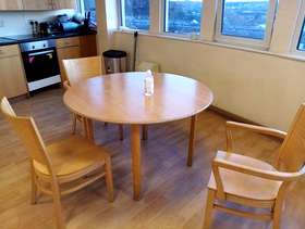 Freecycle Wooden table + 4 chairs + wooden desk for £ ...