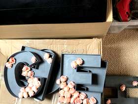 Freecycle 'Cheese' wedding letters