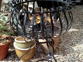 Freecycle Large wrought iron planter