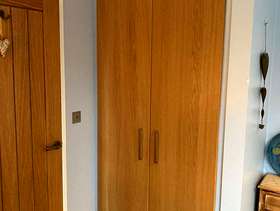 Freecycle IKea Oak Effect Wardrobe Doors with Hinges
