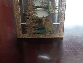 Freecycle Gold Reindeer and Tree, Glass Fragrance Oil Burner