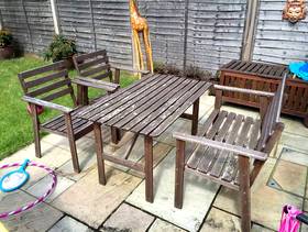 Freecycle IKEA Garden Furniture Dining Set - Needs TLC