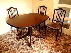 Freecycle Dining table and four chairs