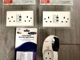 Freecycle RCD Wall Socket 13Amp Twin + 7 Day Digital Security ...