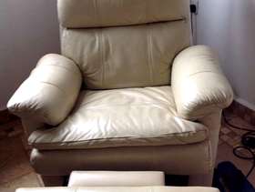 Freecycle Leather recliner armchair