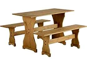 Freecycle Pine table & benches
