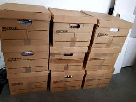 Freecycle Cardboard boxes and some bubble wrap