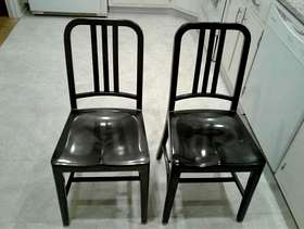 Freecycle 2 Emeco Metal chairs