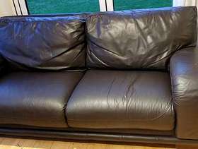 Freecycle Leather 3 seater sofa