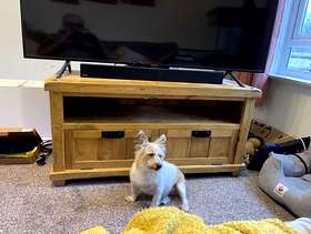 Freecycle Solid wood TV stand
