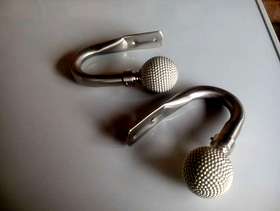Freecycle Stainless steel curtain "tie backs"