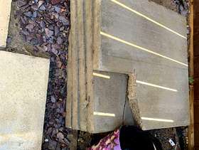 Freecycle Two good garden slabs and two broken ones all 600mm ...