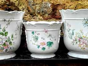 Freecycle 3 ceramic plant pot holders