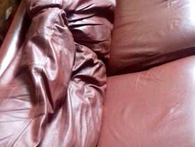 Freecycle Leather sofa bed