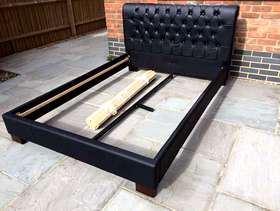 Freecycle Leather look double bed frame