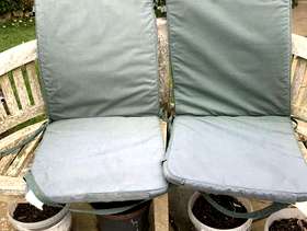 Freecycle Two garden chair seat pads