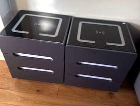 Freecycle Side cupboard with integrated phone chargers and touch light