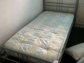 Freecycle Metal Bed Frame and Good Mattress
