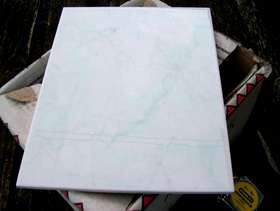 Freecycle Green marble effect rectangular bathroom tiles