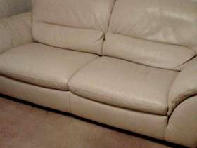 Freecycle Leather two seater large sofa
