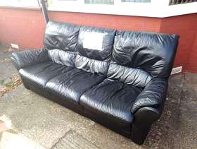 Freecycle 3 seater leather sofa