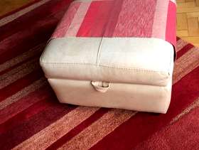 Freecycle Leather footstool with storage