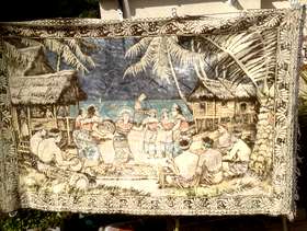 Freecycle Old silk tapestry