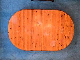 Freecycle Pine Dining Table, Extendable, Solid wood, Oval, Good condition although ...