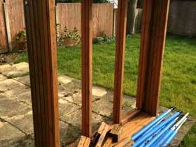Freecycle Massive wooden sandpit structure