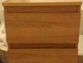 Freecycle Malm oak bedside table