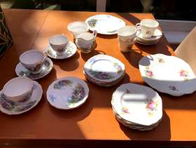 Freecycle Various Bone China Tea Set Pieces not complete set