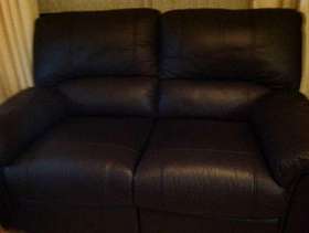 Freecycle Brown leather 2seater recliner sofa