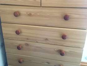 Freecycle Chest of drawers, double wardrobe.
