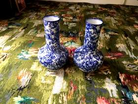 Freecycle Pair of Losol Cavendish blue vases