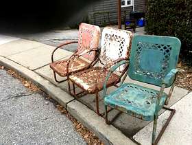 Freecycle Vintage metal chairs