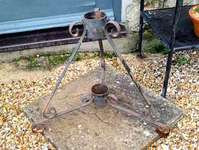 Freecycle Wrought iron Christmas tree stand