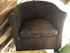 Freecycle Tub chairs faux suede x 6