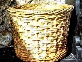 Freecycle Basket weave plant pot
