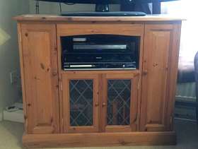Freecycle Pine tv cabinet