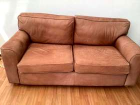 Freecycle Real tan leather 3seater