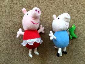 Freecycle Peppa Pig and George Pig toys