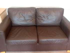 Freecycle Brown leather sofa bed