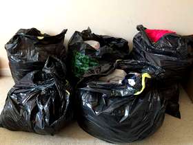 Freecycle 4 bags of assorted baby/toddler clothes and toys for girls.