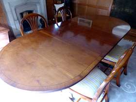 Freecycle Repro dining table and 4 chairs