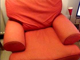Freecycle Comfy red armchair